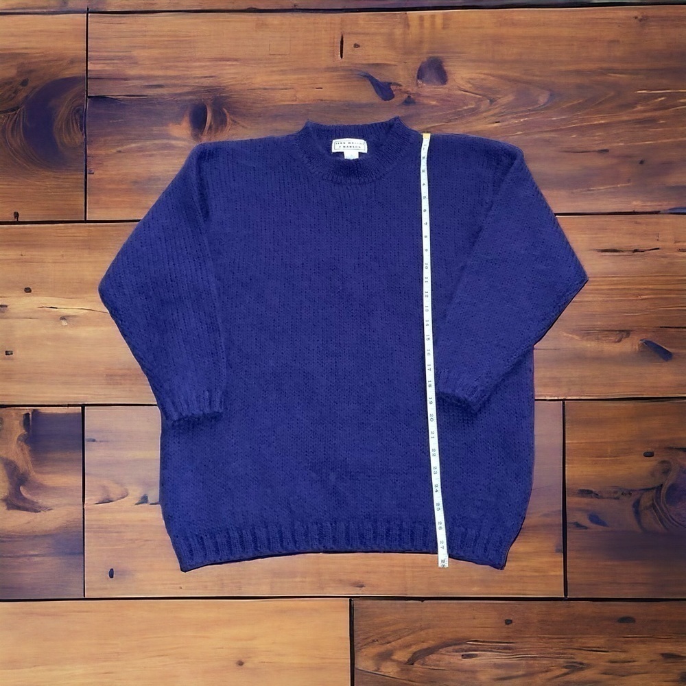 Fenn Wright And Manson Mohair Blend Purple Chunky Knit Sweater - Picture 5 of 5